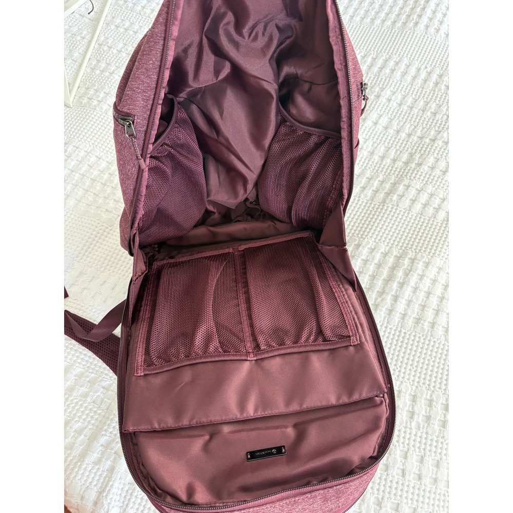 Lululemon Define Backpack OS Heathered Cassis W9CQDS Laptop Bag Maroon - Picture 8 of 10
